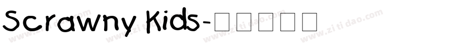 Scrawny Kids字体转换